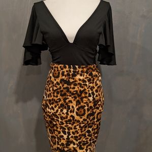 Leopard print skirt
